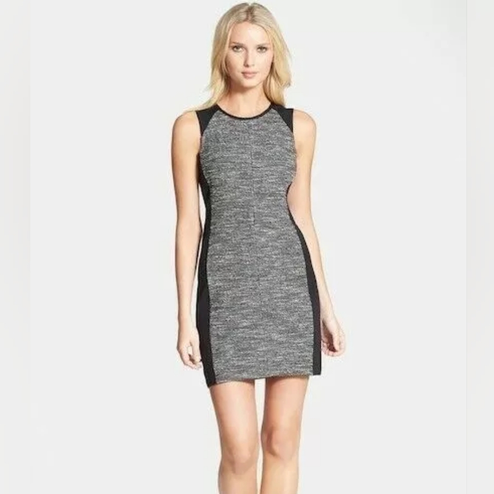 Eileen Fisher Tweed Ponte Knit Sleeveless Career Office Sheath Dress Size XL